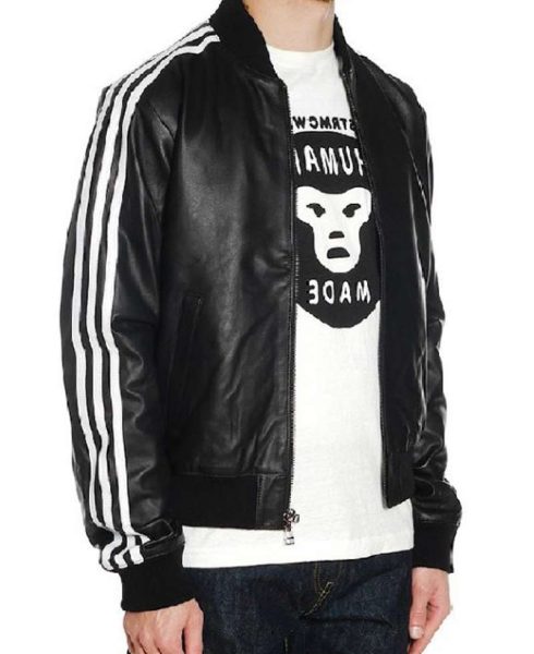 Pharrell Williams Bomber Leather Jacket